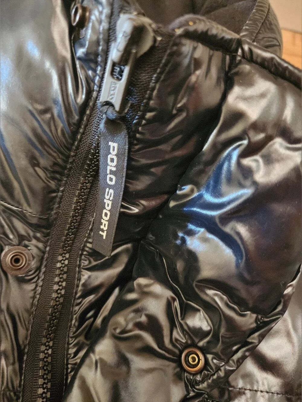 Vintage Polo Sport Ralph Lauren Men's L Glossed 80% Down Snow Jacket NO HOOD